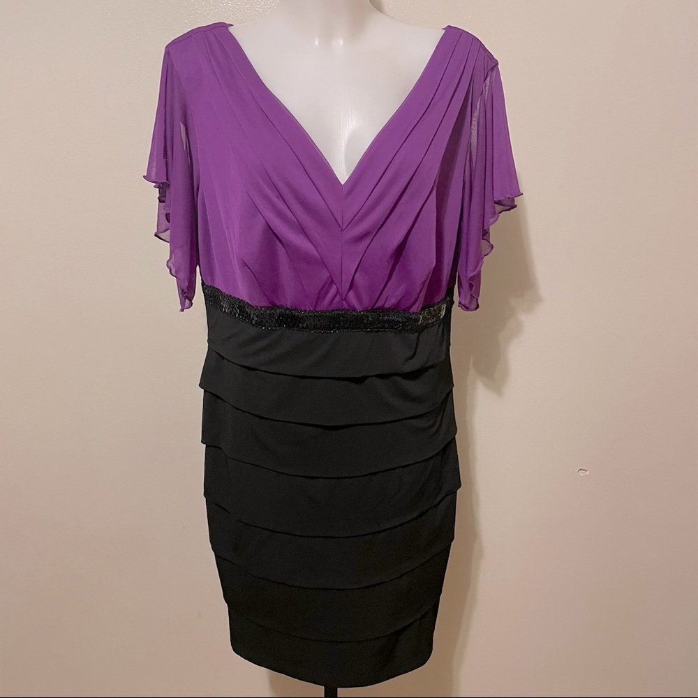 Black & Purple Cocktail Dress